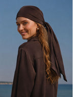 Scrunchie Elastic Hair Tie - Brown