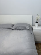 The Signature Silver Vegan Silk® Duvet Cover Set