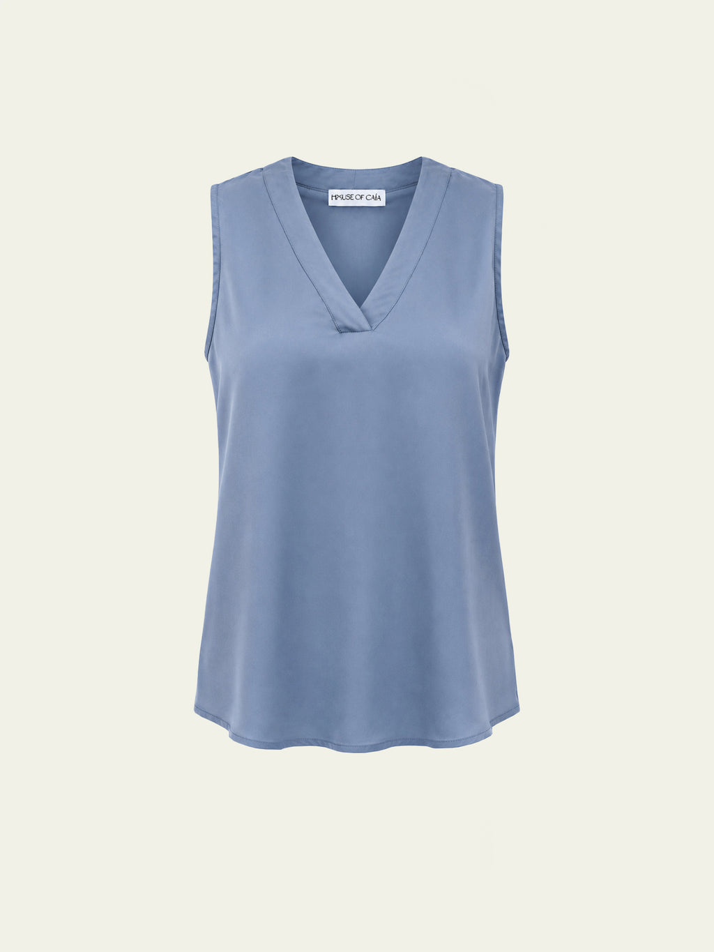 Duo V-neck Sleeveless Vegan Silk® Blouse
