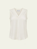 Duo V-Neck Sleeveless Vegan Silk® Blouse