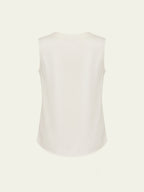 Duo V-Neck Sleeveless Vegan Silk® Blouse