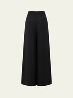 Giulia Cupro®-Linen Blend Wide-Leg Trousers