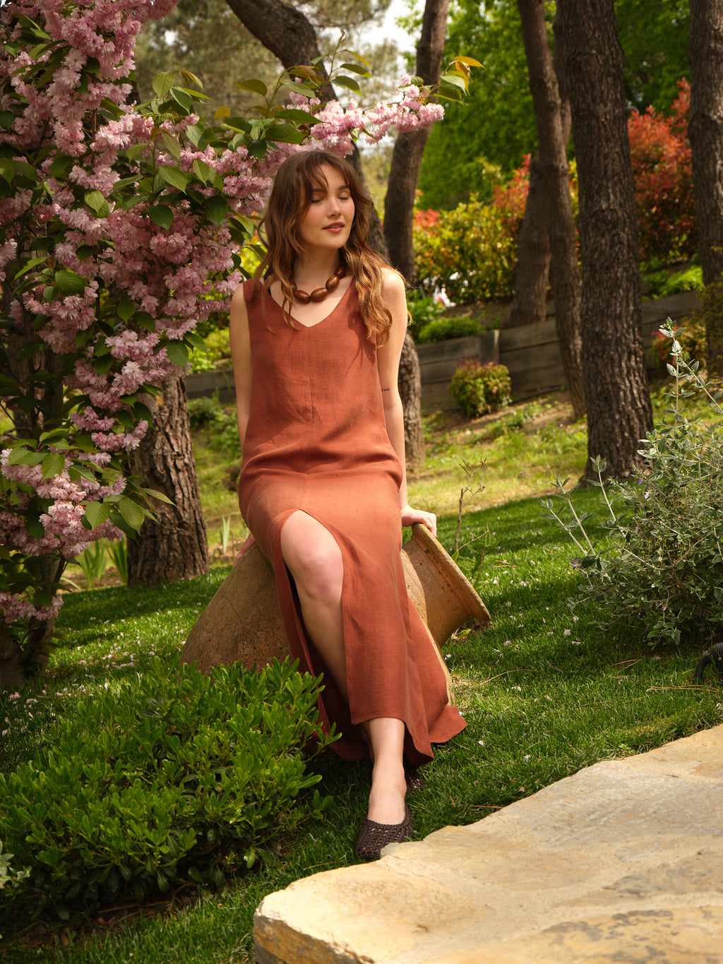 Scirocco Cupro®-Linen Blend Dress