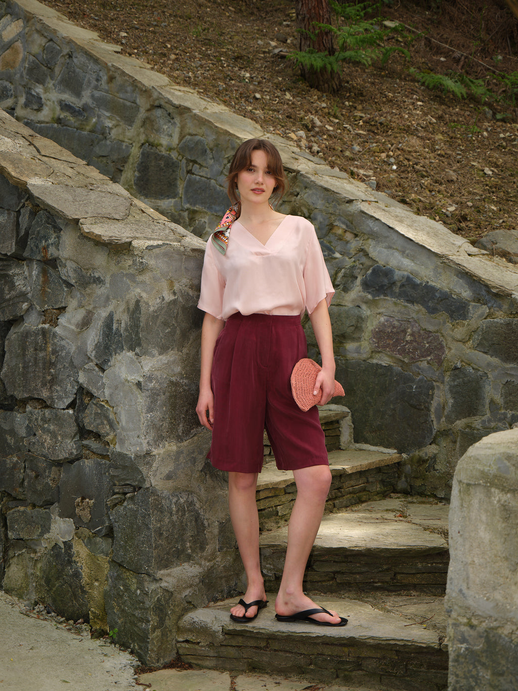 Uno V-Neck Vegan Silk® Blouse
