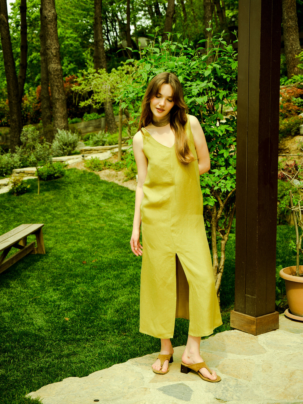 Scirocco Cupro®-Linen Blend Dress