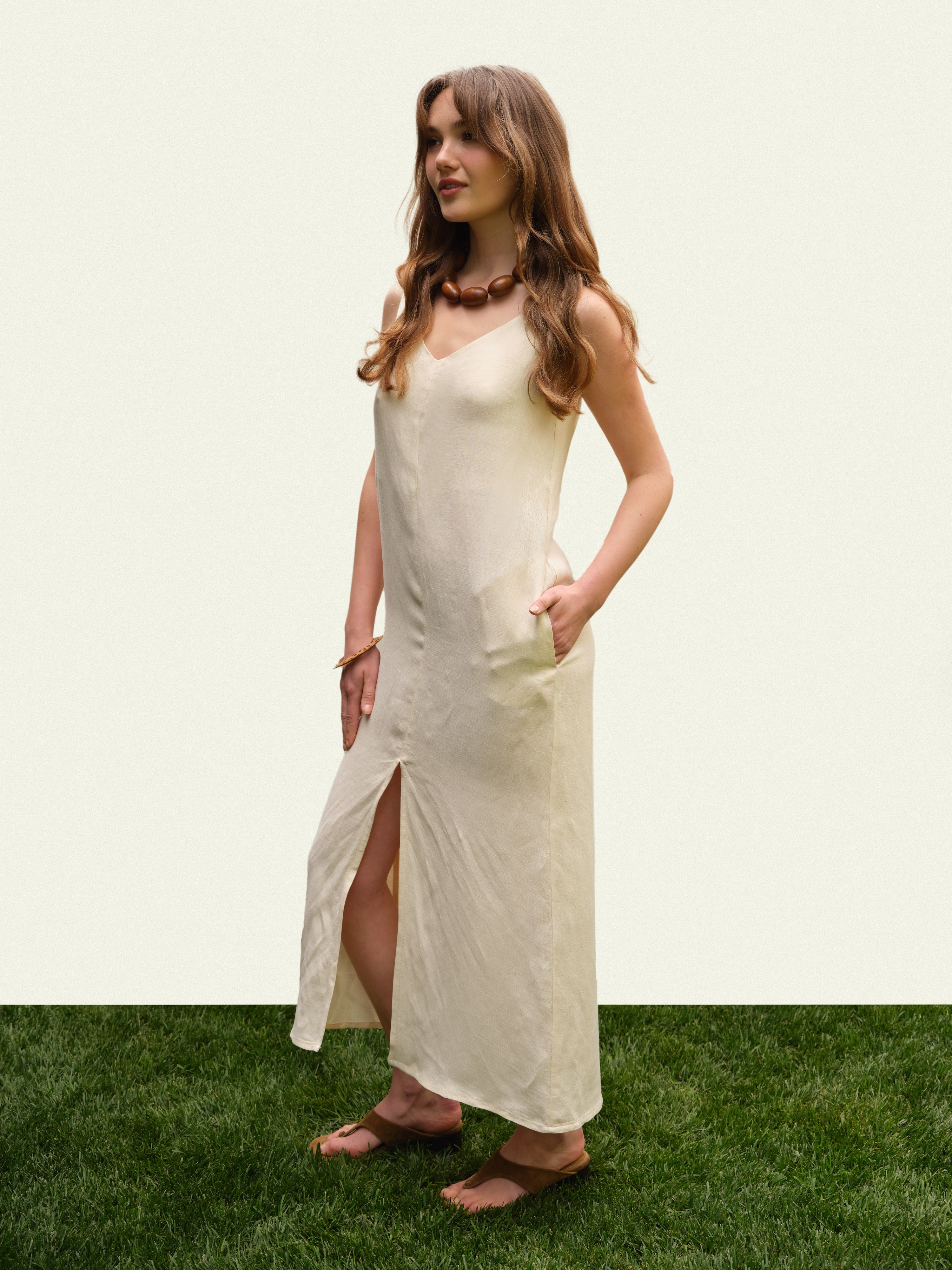 Scirocco Cupro®-Linen Blend Dress