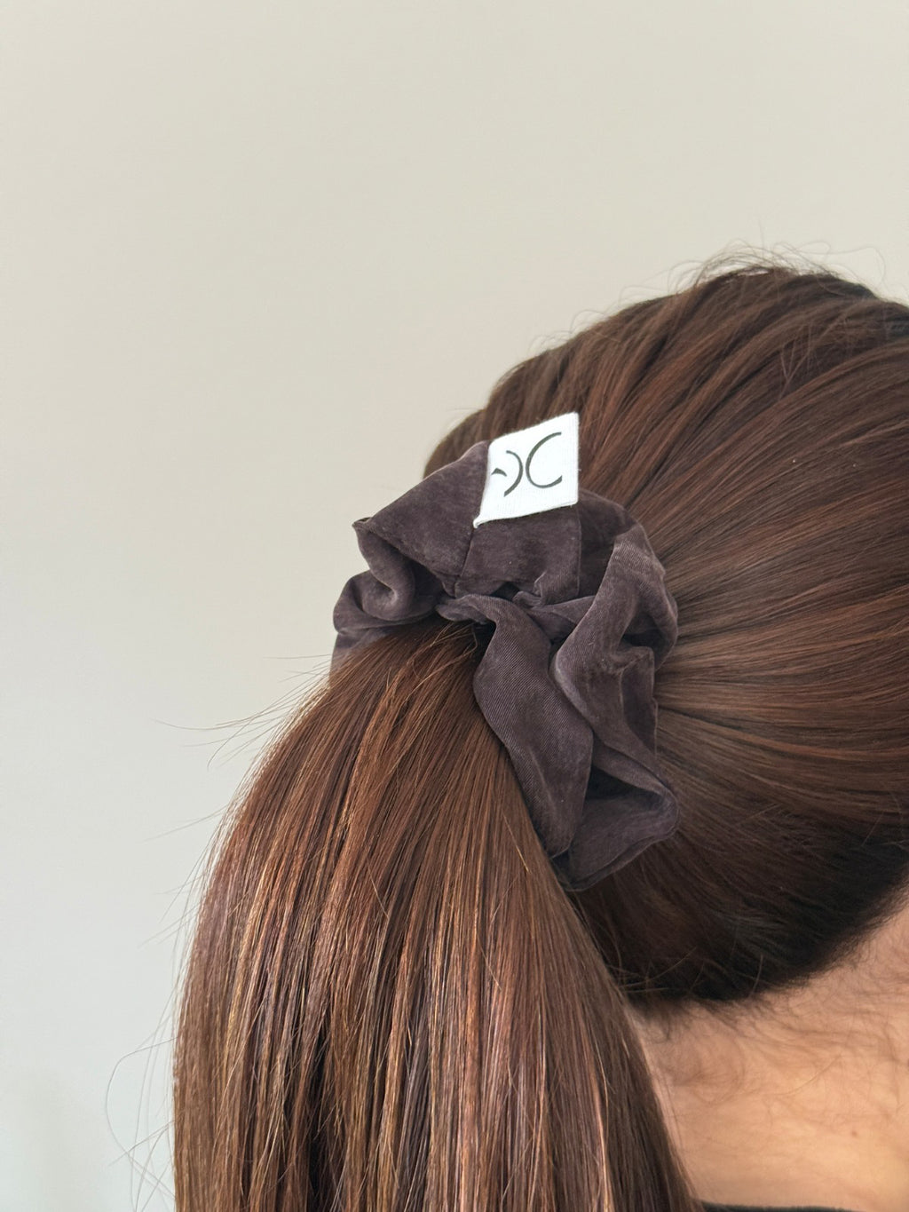 Scrunchie Elastic Hair Tie - Brown