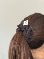 Scrunchie Elastic Hair Tie - Brown