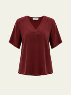Uno V-Neck Vegan Silk® Blouse