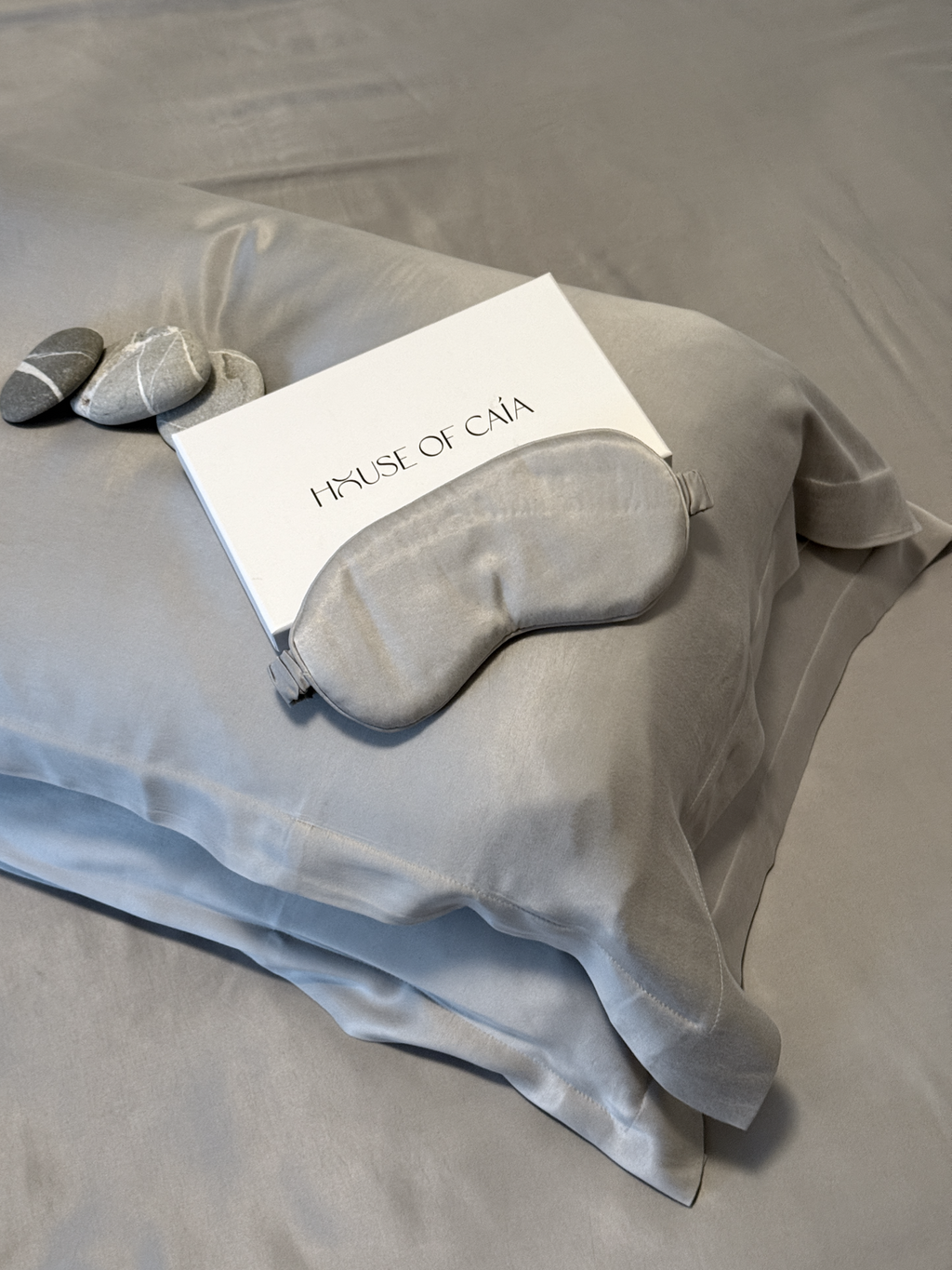 Eye Mask -Silver Grey Vegan Silk®