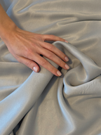The Signature Silver Vegan Silk® Duvet Cover Set