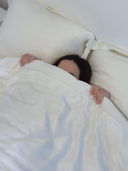 The Signature Vegan Silk® Off-White Duvet Cover Set