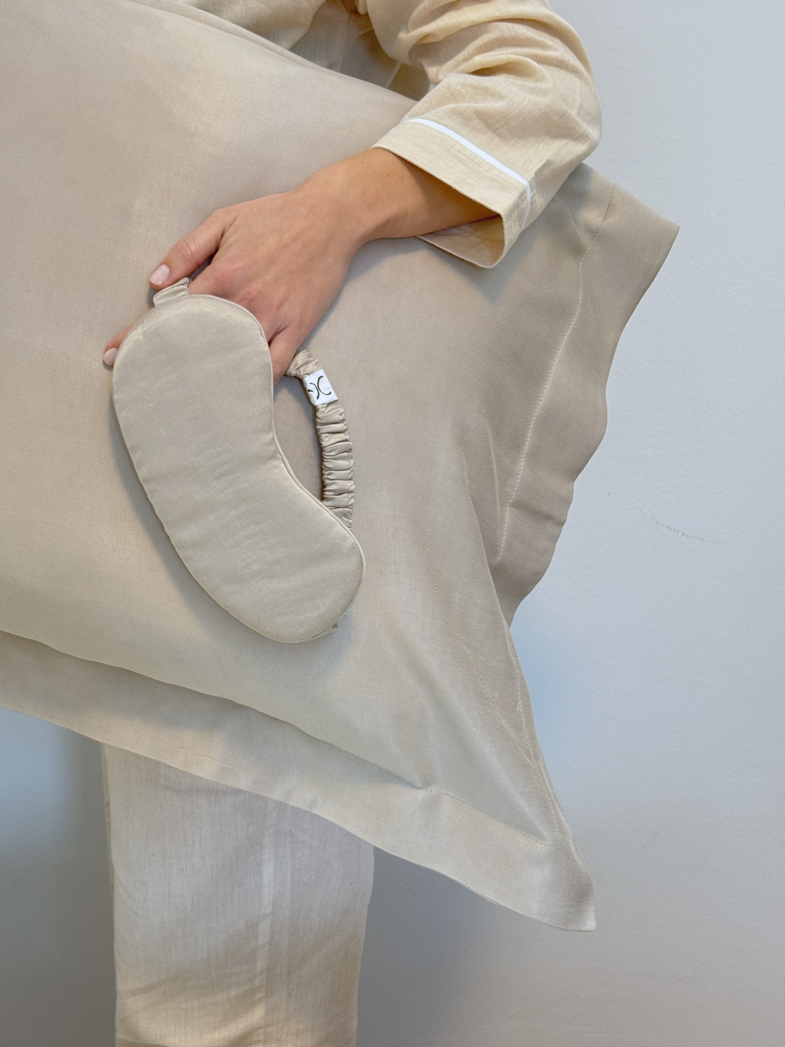 Göz Maskesi - Kırık beyaz Vegan Silk®
